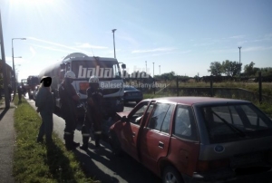 Gzolajat szllt kamionnal tkztt egy szemlyaut Szigetvron