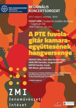 A PTE fuvola-gitr kamaraegyttesnek hangversenye Szigetvron
